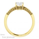 Oval Shaped Forever One Moissanite Engagement Ring #GTJ1011-oval-fo-y 2 Oval Shaped Forever One Moissanite Engagement Ring #GTJ1011-oval-fo-y