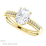 Oval Shaped Forever One Moissanite Engagement Ring #GTJ1011-oval-fo-y 5 Oval Shaped Forever One Moissanite Engagement Ring #GTJ1011-oval-fo-y