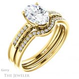 Oval Shaped Forever One Moissanite Engagement Ring #GTJ1011-oval-fo-y 6 Oval Shaped Forever One Moissanite Engagement Ring #GTJ1011-oval-fo-y