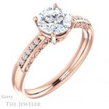 Round Cut Forever One Moissanite Engagement Ring #GTJ1011-round-fo-r 4 Round Cut Forever One Moissanite Engagement Ring #GTJ1011-round-fo-r