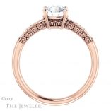 Round Cut Forever One Moissanite Engagement Ring #GTJ1011-round-fo-r 2 Round Cut Forever One Moissanite Engagement Ring #GTJ1011-round-fo-r