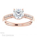 Round Cut Forever One Moissanite Engagement Ring #GTJ1011-round-fo-r 1 Round Cut Forever One Moissanite Engagement Ring #GTJ1011-round-fo-r