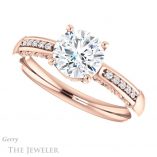 Round Cut Forever One Moissanite Engagement Ring #GTJ1011-round-fo-r 5 Round Cut Forever One Moissanite Engagement Ring #GTJ1011-round-fo-r