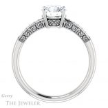 Round Cut Forever One Moissanite Engagement Ring #GTJ1011-round-fo-w 2 Round Cut Forever One Moissanite Engagement Ring #GTJ1011-round-fo-w