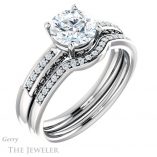 Round Cut Forever One Moissanite Engagement Ring #GTJ1011-round-fo-w 6 Round Cut Forever One Moissanite Engagement Ring #GTJ1011-round-fo-w