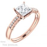 Princess Cut Forever One Moissanite Engagement Ring #GTJ1011-square-fo-r 4 Princess Cut Forever One Moissanite Engagement Ring #GTJ1011-square-fo-r