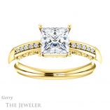 Princess Cut Forever One Moissanite Engagement Ring #GTJ1011-square-fo-y 1 Princess Cut Forever One Moissanite Engagement Ring #GTJ1011-square-fo-y