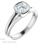 Cushion Cut Forever One Moissanite Engagement Ring #GTJ1014-cushion-fo-w