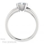 Cushion Cut Forever One Moissanite Engagement Ring #GTJ1014-cushion-fo-w