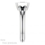 Emerald Cut Forever One Moissanite Engagement Ring #GTJ1014-emerald-fb-w 3 Emerald Cut Forever Brilliant Moissanite Engagement Ring #GTJ1014-emerald-fb-w