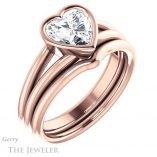 Heart Shaped Forever One Moissanite Engagement Ring #GTJ1014-heart-fb-r 6 Heart Shaped Forever Brilliant Moissanite Engagement Ring #GTJ1014-heart-fb-r