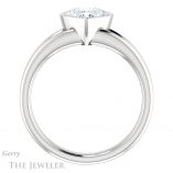 Heart Shaped Forever Brilliant Moissanite Engagement Ring #GTJ1014-heart-fb-w