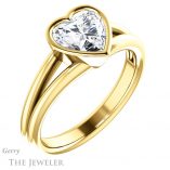 Heart Shaped Forever Brilliant Moissanite Engagement Ring #GTJ1014-heart-fb-y