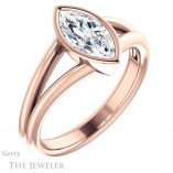 Marquise Cut Forever One Moissanite Engagement Ring #GTJ1014-marquise-fb-r 4 Marquise Cut Forever Brilliant Moissanite Engagement Ring #GTJ1014-marquise-fb-r