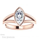Marquise Cut Forever One Moissanite Engagement Ring #GTJ1014-marquise-fb-r 1 Marquise Cut Forever Brilliant Moissanite Engagement Ring #GTJ1014-marquise-fb-r