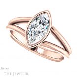 Marquise Cut Forever One Moissanite Engagement Ring #GTJ1014-marquise-fb-r 5 Marquise Cut Forever Brilliant Moissanite Engagement Ring #GTJ1014-marquise-fb-r