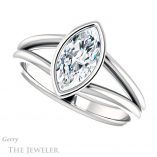 Marquise Cut Forever One Moissanite Engagement Ring #GTJ1014-marquise-fb-w 5 Marquise Cut Forever Brilliant Moissanite Engagement Ring #GTJ1014-marquise-fb-w
