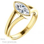 Marquise Cut Forever Brilliant Moissanite Engagement Ring #GTJ1014-marquise-fb-y