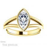 Marquise Cut Forever Brilliant Moissanite Engagement Ring #GTJ1014-marquise-fb-y