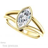 Marquise Cut Forever Brilliant Moissanite Engagement Ring #GTJ1014-marquise-fb-y