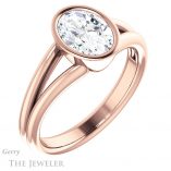 Oval Shaped Forever One Moissanite Engagement Ring #GTJ1014-oval-fo-r 4 Oval Shaped Forever One Moissanite Engagement Ring #GTJ1014-oval-fo-r