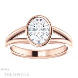 Oval Shaped Forever One Moissanite Engagement Ring #GTJ1014-oval-fo-r 1 Oval Shaped Forever One Moissanite Engagement Ring #GTJ1014-oval-fo-r
