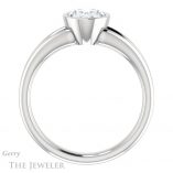 Oval Shaped Forever One Moissanite Engagement Ring #GTJ1014-oval-fo-w 2 Oval Shaped Forever One Moissanite Engagement Ring #GTJ1014-oval-fo-w