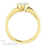 Oval Shaped Forever One Moissanite Engagement Ring #GTJ1014-oval-fo-y