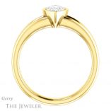 Pear Shaped Forever Brilliant Moissanite Engagement Ring #GTJ1014-pear-fb-y