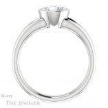 Round Cut Forever One Moissanite Engagement Ring #GTJ1014-round-fo-w 2 Round Cut Forever One Moissanite Engagement Ring #GTJ1014-round-fo-w
