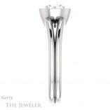 Round Cut Forever One Moissanite Engagement Ring #GTJ1014-round-fo-w 3 Round Cut Forever One Moissanite Engagement Ring #GTJ1014-round-fo-w