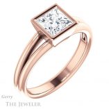 Princess Cut Forever One Moissanite Engagement Ring #GTJ1014-square-fo-r 4 Princess Cut Forever One Moissanite Engagement Ring #GTJ1014-square-fo-r