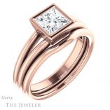 Princess Cut Forever One Moissanite Engagement Ring #GTJ1014-square-fo-r 6 Princess Cut Forever One Moissanite Engagement Ring #GTJ1014-square-fo-r