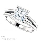 Princess Cut Forever One Moissanite Engagement Ring #GTJ1014-square-fo-w