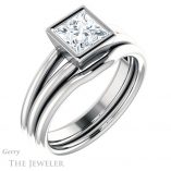 Princess Cut Forever One Moissanite Engagement Ring #GTJ1014-square-fo-w