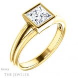Princess Cut Forever One Moissanite Engagement Ring #GTJ1014-square-fo-y 4 Princess Cut Forever One Moissanite Engagement Ring #GTJ1014-square-fo-y