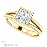 Princess Cut Forever One Moissanite Engagement Ring #GTJ1014-square-fo-y 5 Princess Cut Forever One Moissanite Engagement Ring #GTJ1014-square-fo-y