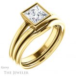 Princess Cut Forever One Moissanite Engagement Ring #GTJ1014-square-fo-y 6 Princess Cut Forever One Moissanite Engagement Ring #GTJ1014-square-fo-y