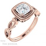 Cushion Cut Forever One Moissanite Engagement Ring #GTJ1015-cushion-fo-r 4 Cushion Cut Forever One Moissanite Engagement Ring #GTJ1015-cushion-fo-r