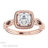 Cushion Cut Forever One Moissanite Engagement Ring #GTJ1015-cushion-fo-r 1 Cushion Cut Forever One Moissanite Engagement Ring #GTJ1015-cushion-fo-r