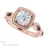 Cushion Cut Forever One Moissanite Engagement Ring #GTJ1015-cushion-fo-r 5 Cushion Cut Forever One Moissanite Engagement Ring #GTJ1015-cushion-fo-r