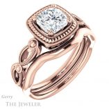 Cushion Cut Forever One Moissanite Engagement Ring #GTJ1015-cushion-fo-r 6 Cushion Cut Forever One Moissanite Engagement Ring #GTJ1015-cushion-fo-r