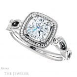 Cushion Cut Forever One Moissanite Engagement Ring #GTJ1015-cushion-fo-w 5 Cushion Cut Forever One Moissanite Engagement Ring #GTJ1015-cushion-fo-w