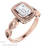 Emerald Cut Forever One Moissanite Engagement Ring #GTJ1015-emerald-fb-r 4 Emerald Cut Forever Brilliant Moissanite Engagement Ring #GTJ1015-emerald-fb-r