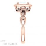 Emerald Cut Forever One Moissanite Engagement Ring #GTJ1015-emerald-fb-r 3 Emerald Cut Forever Brilliant Moissanite Engagement Ring #GTJ1015-emerald-fb-r