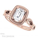 Emerald Cut Forever One Moissanite Engagement Ring #GTJ1015-emerald-fb-r 5 Emerald Cut Forever Brilliant Moissanite Engagement Ring #GTJ1015-emerald-fb-r