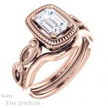 Emerald Cut Forever One Moissanite Engagement Ring #GTJ1015-emerald-fb-r 6 Emerald Cut Forever Brilliant Moissanite Engagement Ring #GTJ1015-emerald-fb-r