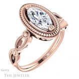 Marquise Cut Forever One Moissanite Engagement Ring #GTJ1015-marquise-fb-r 4 Marquise Cut Forever Brilliant Moissanite Engagement Ring #GTJ1015-marquise-fb-r