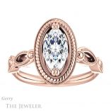 Marquise Cut Forever One Moissanite Engagement Ring #GTJ1015-marquise-fb-r 1 Marquise Cut Forever Brilliant Moissanite Engagement Ring #GTJ1015-marquise-fb-r