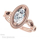 Marquise Cut Forever One Moissanite Engagement Ring #GTJ1015-marquise-fb-r 5 Marquise Cut Forever Brilliant Moissanite Engagement Ring #GTJ1015-marquise-fb-r
